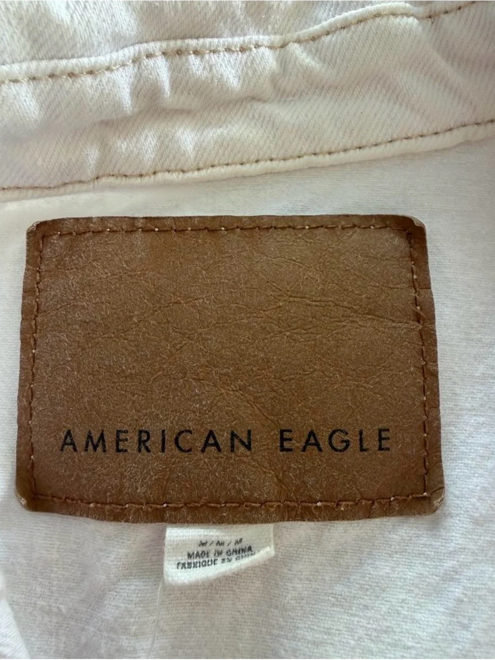 American Eagle Outfitters white Denim Jacket